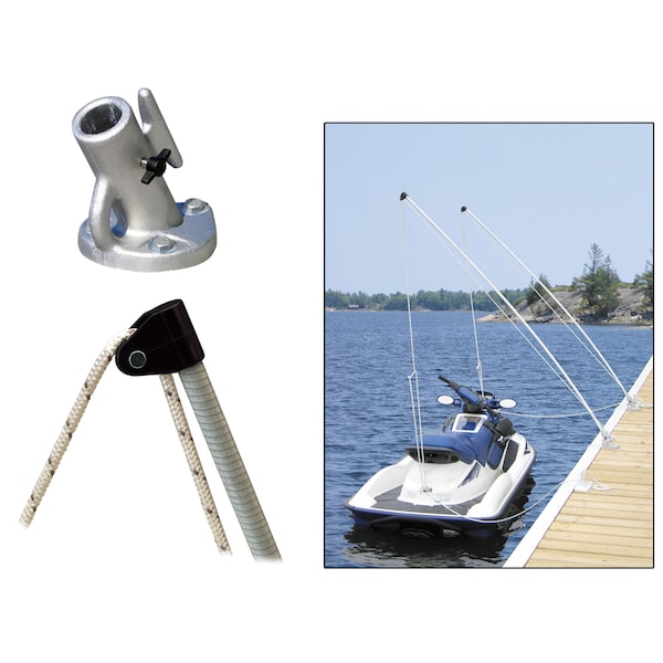 Economy Mooring Whips 2PC 12ft 4000 LBS up to 23 ft